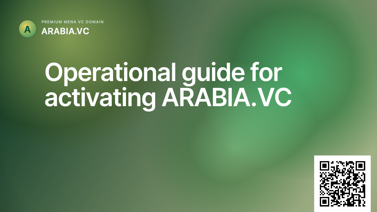 Operational guide for activating ARABIA.VC