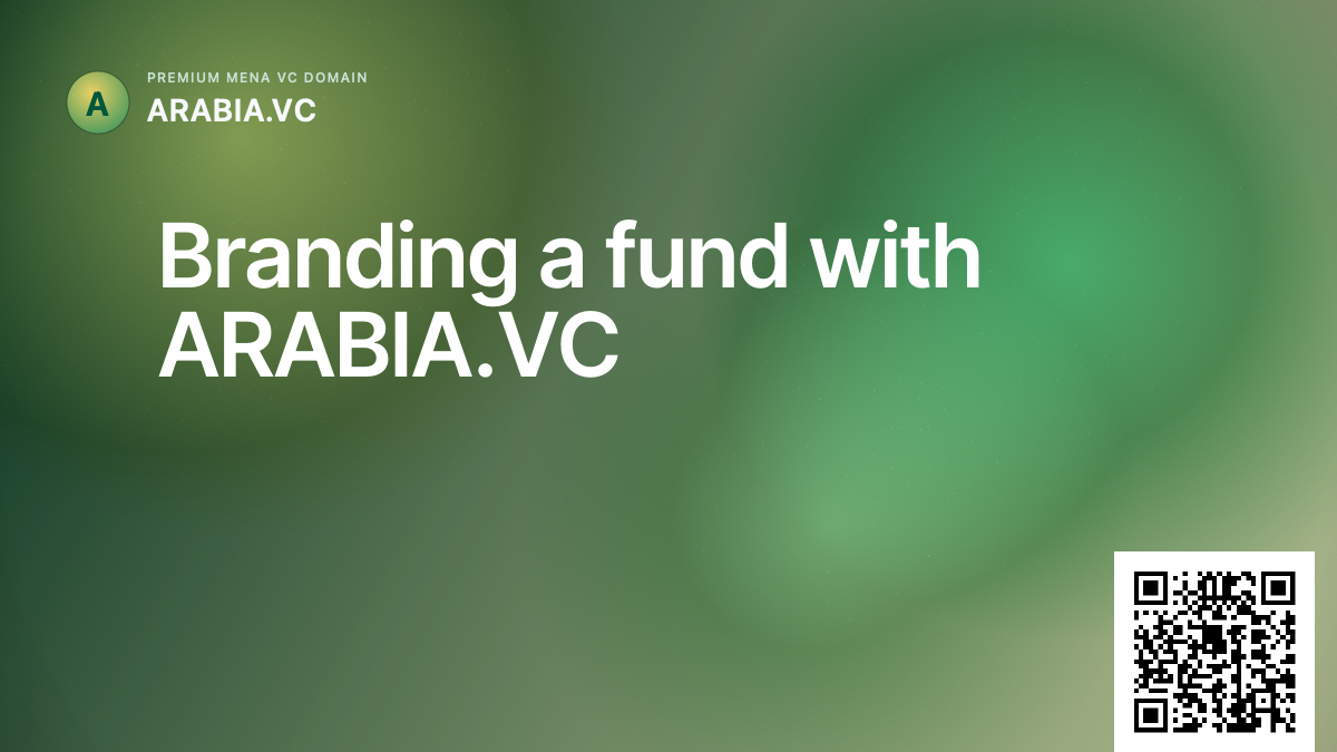 Branding a fund with ARABIA.VC